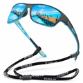 Men's Polarised Sports Sunglasses for Fishing – Pack of 2 + Free Eye Strainer Strap