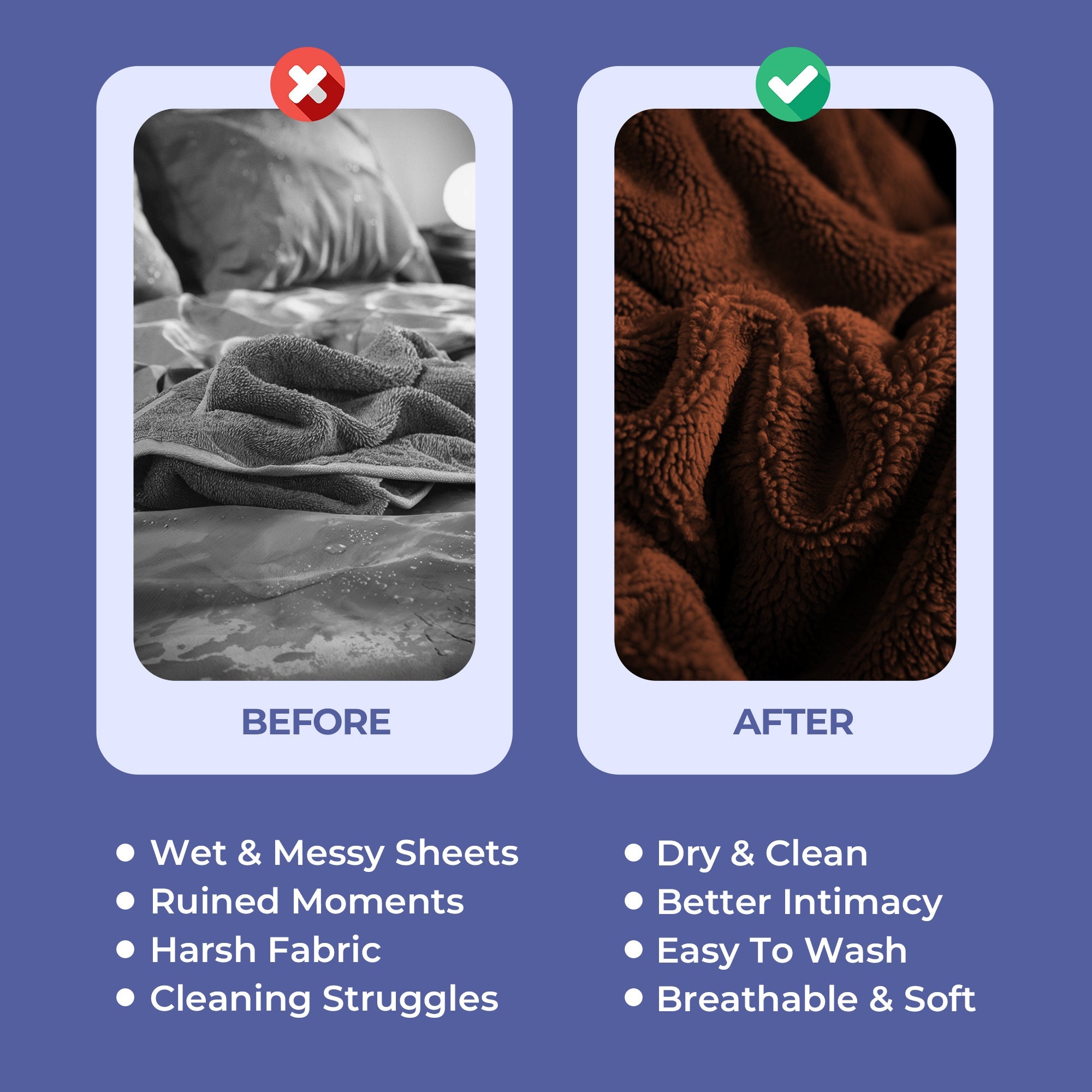 Waterproof Intimacy Blanket for Unmatched Comfort - Pack of 2