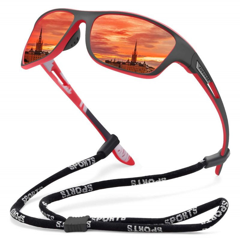 Men's Polarised Sports Sunglasses for Fishing – Pack of 2 + Free Eye Strainer Strap