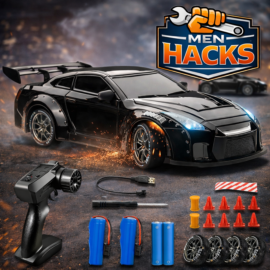 RC Drift Car – LED Lights, High-Speed 4WD & Drift Tires