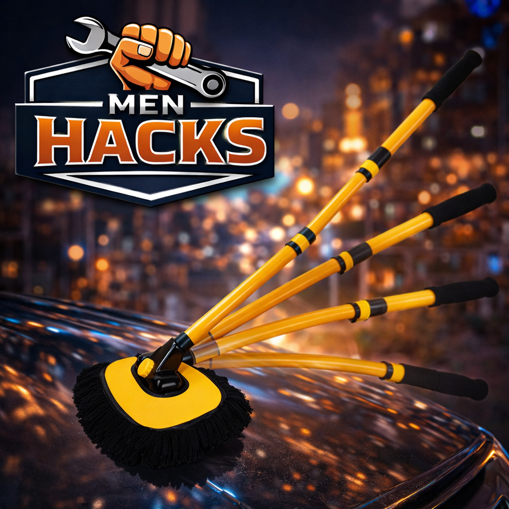 Car Wash Mop - Special Long Handle For Car Bonnet, Roofs and Windows Cleaning