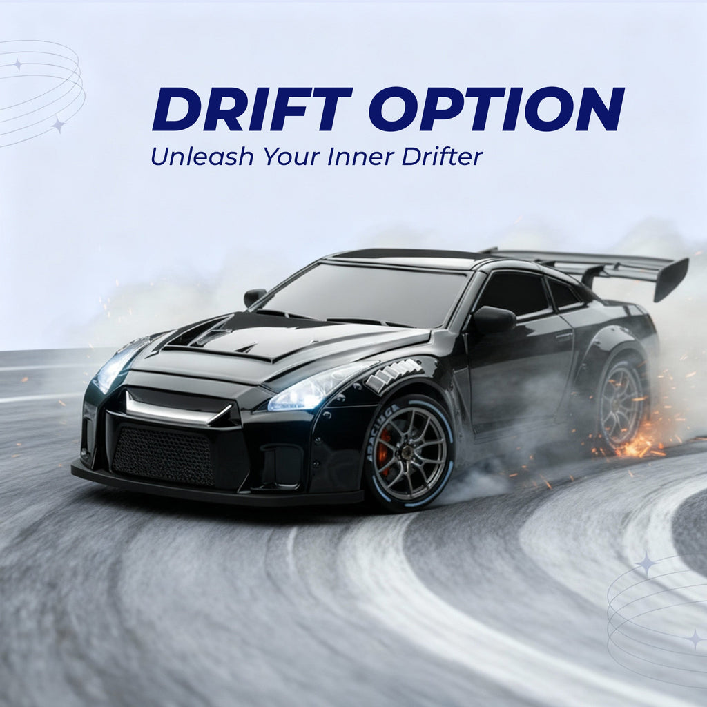 RC Drift Car – LED Lights, High-Speed 4WD & Drift Tires