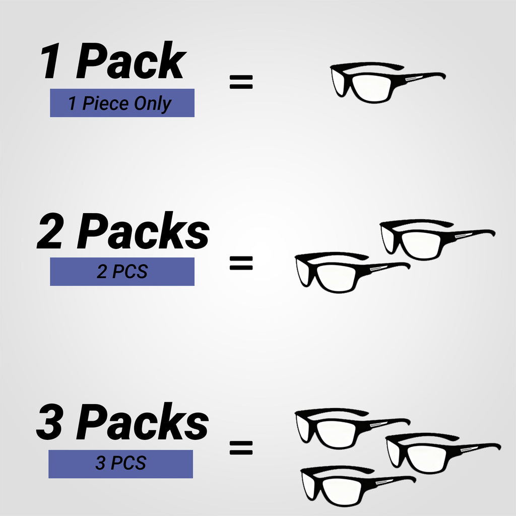 Men's Polarised Sports Sunglasses for Fishing – Pack of 2 + Free Eye Strainer Strap