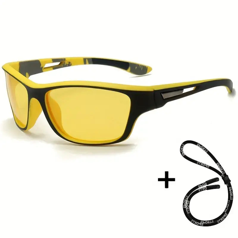 Men's Polarised Sports Sunglasses for Fishing – Pack of 2 + Free Eye Strainer Strap